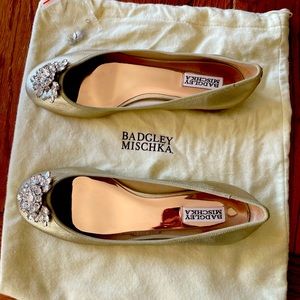 Gold Metallic Flats - never worn!